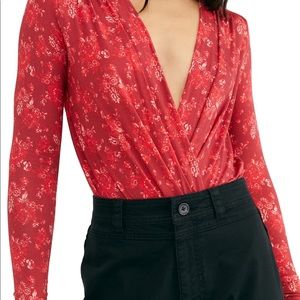 Free people Turnt printed bodysuit- NWOT